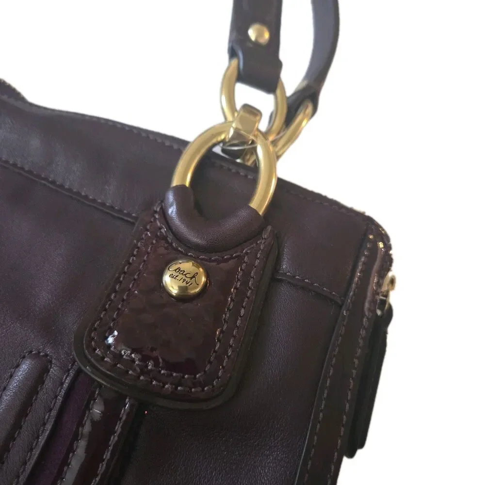 NEW Coach Kristin Spectator Purple Ostrich Handbag #18303 Vintage Y2K